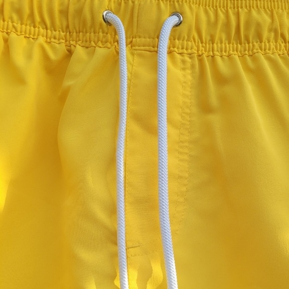MENS DRAWSTRING YELLOW SWIM TRUNKS BEACH SUMMER - Picture 5 of 8